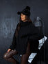 ELYNDI extended wool sweater - BLACK PRE-ORDER